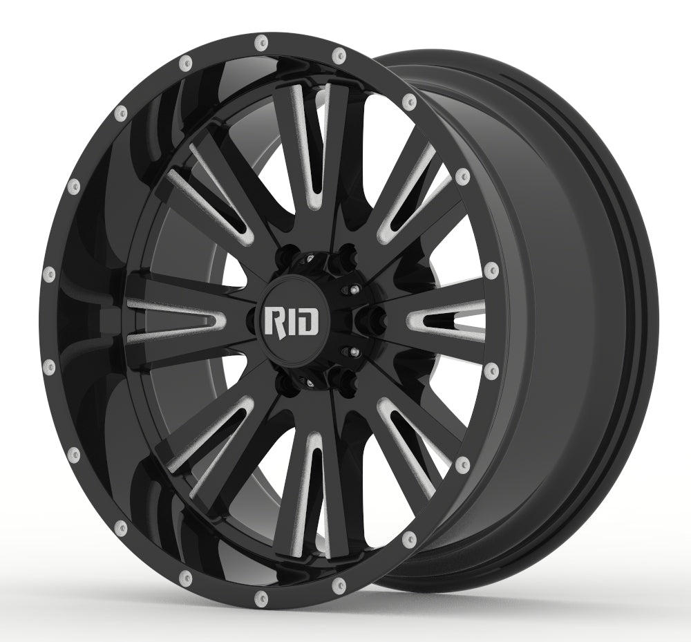 4x Felgen RID R03 10×20 ET-19 6×135 | gloss black/milled spokes