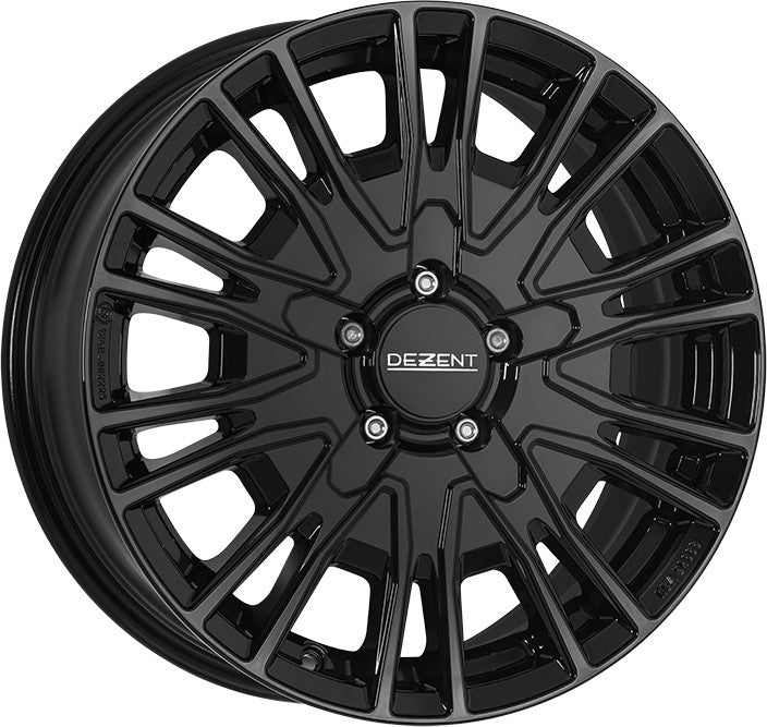 4x DEZENT KE Black 7x17 ET55 5x120 mm | Hub cap included