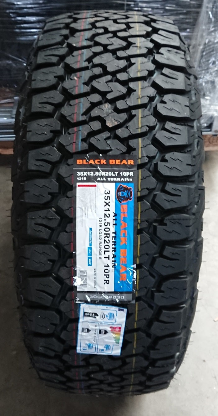 4x tires Black Bear AT2 35x12.5x20 121R