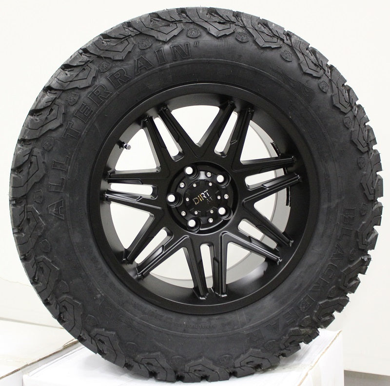 4x rims Dirt D62 9x17 ET25 6x139.7 + 4x tires Black Bear AT2 265/70/17