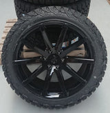 4x rims Dirt D54 9.5x22 ET25 6x139.7 + 4x tires Black Bear AT2 285/45/22