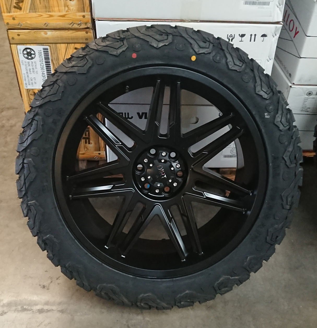 4x Felgen Dirt D62 9x20 ET25 6x139,7 + 4x Reifen Black Bear AT2 265/50/20