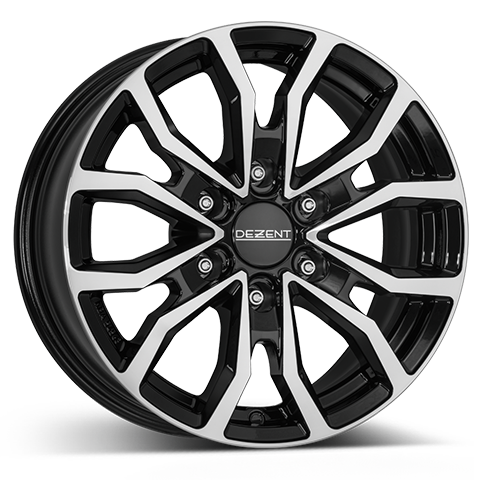 DEZENT KC dark 17 Zoll Felge 7.5x17 ET55 6x139.7 | black poliert | FORD - RANGER ab ab 2022.12 | Wintergeeignet