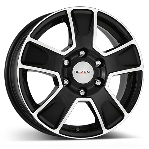 DEZENT Van dark 16 Zoll Felge 6.5x16 ET51 5x120 | black poliert | Wintergeeignet