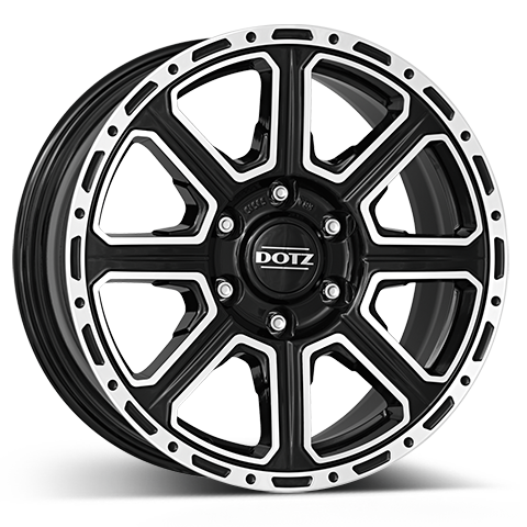 DOTZ 4x4 Kalahari dark 18 Zoll Felge 8.0x18 ET30 6x114.3 | black poliert | MERCEDES BENZ - X-KLASSE  | Wintergeeignet